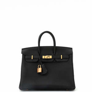 Hermes Birkin 25 Black Togo with Rose Gold Hardware
